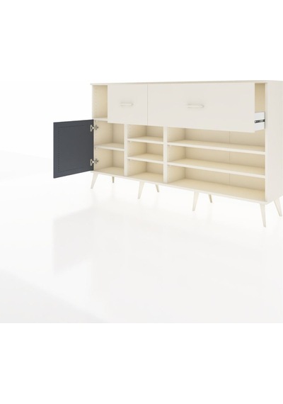 Arges Konsol 6 Raflı 2 Çekmeceli Tek Kapaklı 176x30x99 Aytaşı-antrasit/aytaşı Antrasıt/aytası - Aytası Arges Konsol 6 Raflı 2 Çekmeceli Tek Kapaklı 176x30x99 Aytaşı-antrasit/aytaşı Antrasıt/aytası - Aytası