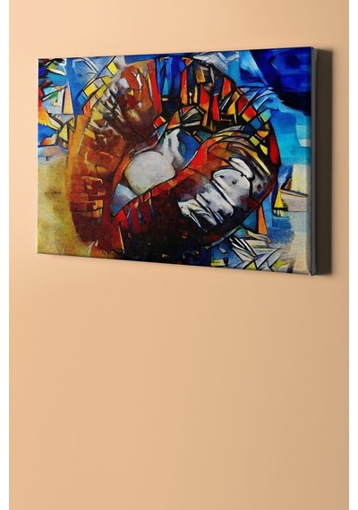 Webstyle Sayılarla Boyama Seti Kasnaklı Grafiti Dudak 60 X 75 Cm