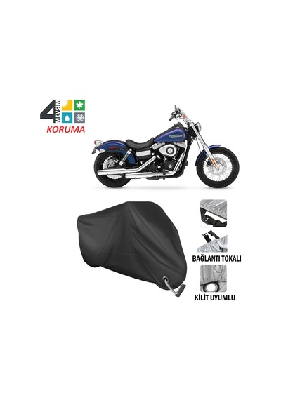 Harley-Davidson Dyna Street Bob Fxdb Motosiklet Branda(Kilit U-Si