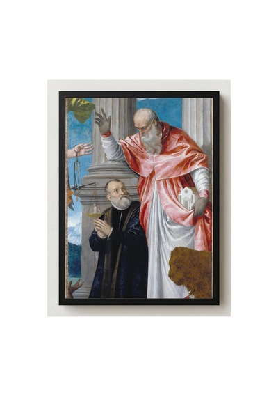 Rönesans Veronese Aziz Hieronymus Ve Bağışçı Çerçevesiz Poster 21x30 Cm A4 Tablo Rönesans