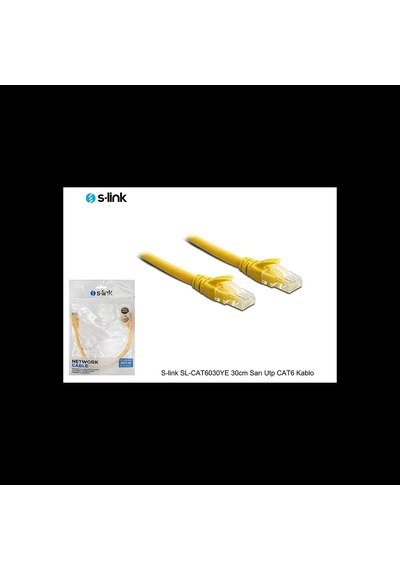 S-lınk Sl-cat6030ye Cat6 Patch 30cm Kablo Sarı