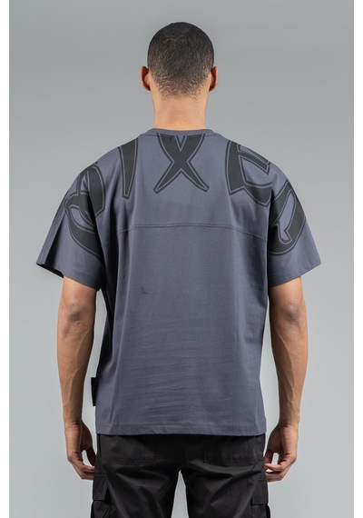 Maraton Sportswear Oversize Erkek Bisiklet Yaka Kısa Kol Basic Antrasit T-shirt 23246-antrasit