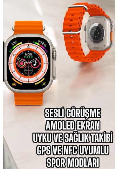 Yeni Nesil Akıllı Saat Nabız Ölçer Sağlık Ölçer Ve Ölçer Uyku Takibi Nfc Özelliği - Lisinya