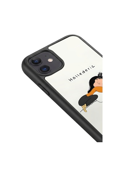 İphone 11 Uyumlu Hallederiz Desenli Kamera Korumalı Darbelere Dayanıklı Kılıf 1242-hallederiz-iphone11