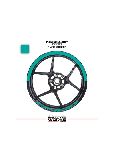 Bajaj Dominar 400 Jant Şeridi Yarım Jant Kaplama & D400 Yazı Sticker Seti 22977237
