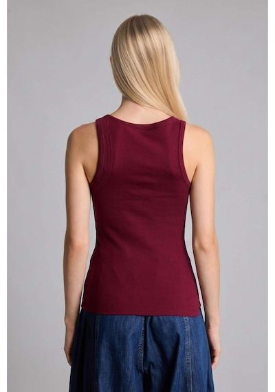 Defacto Slım Fıt Basic Yuvarlak Yaka Fitilli Bordo Atlet E5539ax26aubr115 Bordo-br115