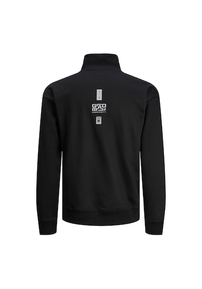 Jack & Jones Jack&jones Dik Yaka Regular Fit Siyah Erkek Sweatshirt 12242262 001