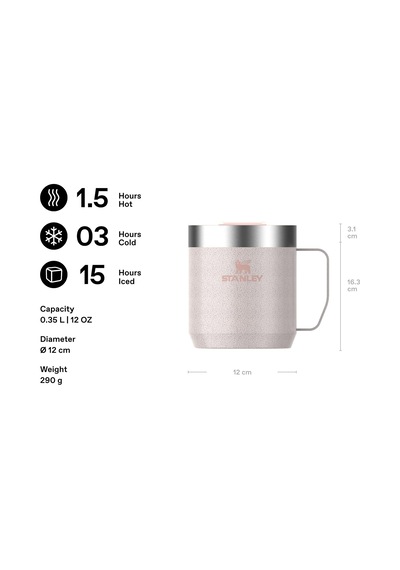 Classic Legendary Termos Bardak 0.35 Litre - Hammertone Rose Quartz Paslanmaz Çelik Çok Renkli