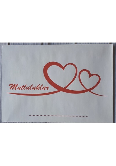 Düğün Takı Para Zarfı 11 Cm X 16 Cm 80 Gam 100 Adetli Paket