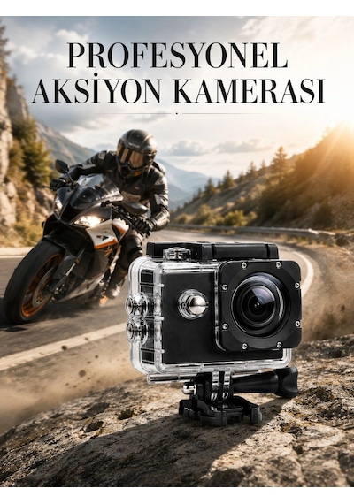 Mey İthalat Profesyonel 4k Aksiyon Kamerası Geniş Açılı Wifi Destekli