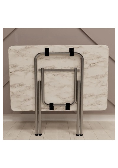 Katlanır Masa Kırma Masa 60x90 Beyaz Mermer Desen Çalışma Masası Katlanır Masa Kırma Masa 60x90 Beyaz Mermer Desen Çalışma Masası