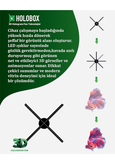 Holobox P50 50cm 3d Hologram Fan