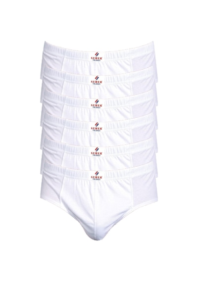Seher Yıldızı İç Giyim Erkek Pamuklu Slip Külot 6 Lı Paket Beyaz