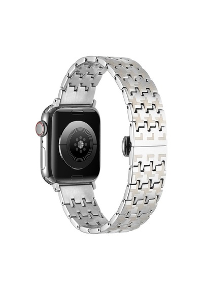Watch 44mm Uyumlu Krd-82 Metal Zyl Kordon Gümüş