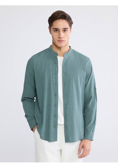 Lcwaıkıkı Classic Yeşil Regular Fit Hakim Yaka Erkek Gömlek Lcwaıkıkı Classic Yeşil Regular Fit Hakim Yaka Erkek Gömlek