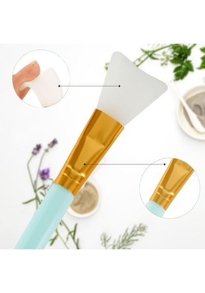 Go İthalat 2li Silikon Temizlemesi Kolay Kullanılabilen Yüz Cilt Bakımı Maske Ve Krem Spatulası 19 x 7 CM