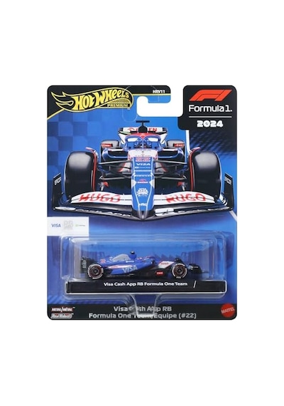 Hot Wheels Formula 1 Visa Cash App Yarış Arabası, Metal Gövde, Kauçuk Tekerlekli, 13+ Yaş, Koleksiyonluk Model, 2024 F1 Serisi, Liam Lawson