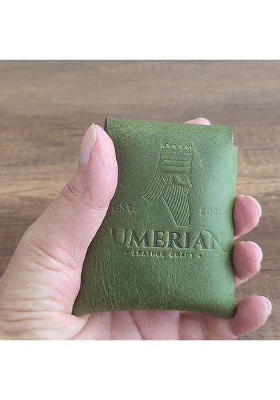 Sumerian Leather Craft Deri Sigara Kılıfı Yeşil 2