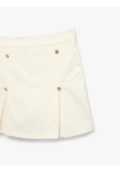 Koton Pamuklu Gabardin Kumaş Beli Lastikli Düğme Detaylı Pileli Şort Etek Ekru 6skg40012aw Ekru Koton Pamuklu Gabardin Kumaş Beli Lastikli Düğme Detaylı Pileli Şort Etek Ekru 6skg40012aw Ekru