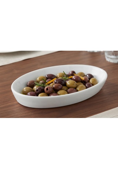 Lumina Oval Porselen Sunum Kabı / Servis Tabağı 19 12 Cm Beyaz