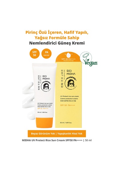 Midha Uv Protect Rice Sun Cream SPF50 50 ML