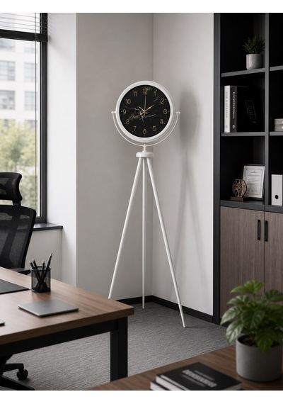 Premium Mermer Desenli Tripod Ayaklı Saat Diğer
