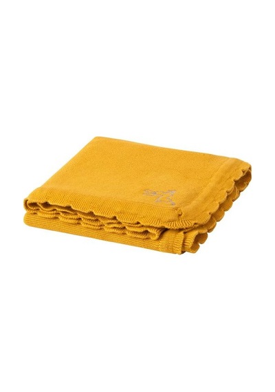 Bebek Battaniyesi 70X90 Cm Meridyendukkan Koyu Sarı -Pamuklu Bebe Sarı