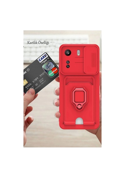 Xiaomi Redmi 13c Kılıf Zuma Kartvizitli Yüzüklü Silikon