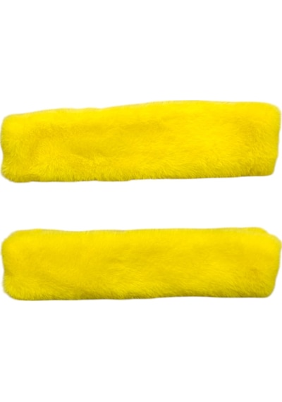 Peluş Seyahat Emniyet Kemer Pedi Kılıfı 2& 39li Sarı Çok Renkli