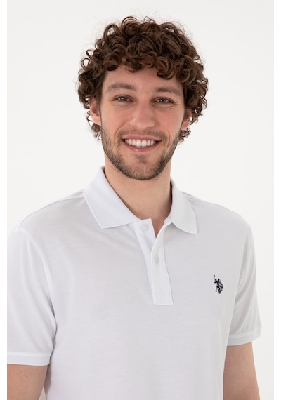 U.S. Polo Assn. Erkek Slim Fit Polo Yaka Beyaz Basic Tişört 50297984-VR013 U.S. Polo Assn. Erkek Slim Fit Polo Yaka Beyaz Basic Tişört 50297984-VR013