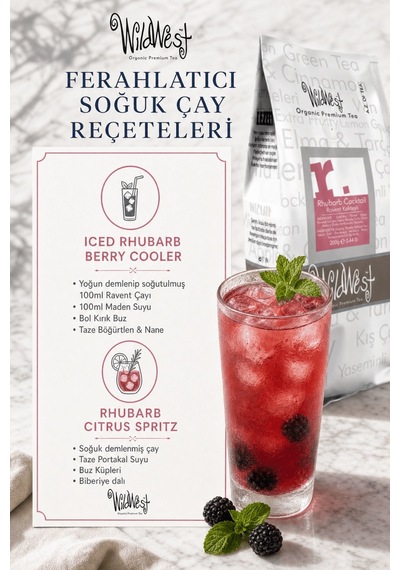 Wildwest Rhubarb Cocktail Meyve Çayı Gurme Dökme Meyve Harmanı 200 G
