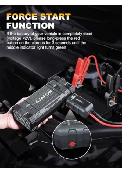 Avapow A28 3000a 23800mah Jump Starter Taşınabilir Akü Takviye Kiti