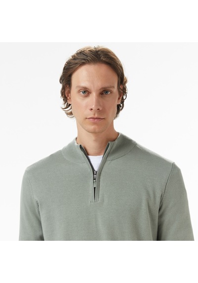 Nautica Erkek Yeşil Classic Fit Kazak Düz S57104t Yeşil