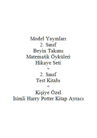 2. Sınıf Hikaye Seti Model Yayınları Beyin Takımı Matematik Öyküleri + 2. Sınıf Test Kitabı + Kişiye Özel İsimli Harry Potter Kitap Ayracı