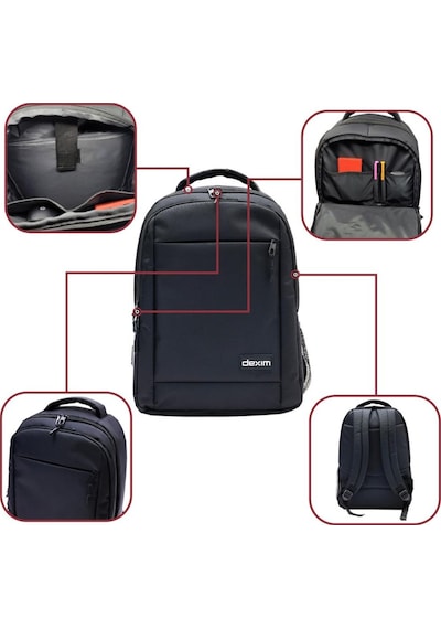 Dexim Essential 15.6" Notebook Sırt Çantası Siyah Dxbp11