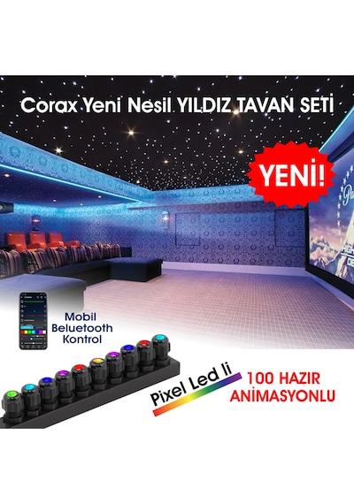 Star Light - Rolls Royce - Fiber Optik Yıldız Tavan Işık Kaynağı - 10 Çıkışlı Modül Çok Renkli