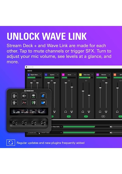 Elgato Stream Deck + Xlr Ses Mikseri Ve Denetleyici, Arka Xlr'den Usb'ye Mikrofon Arayüzü, Podcasting, Yayın, İç