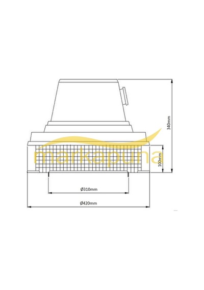 Dündar RF 31.2 1900 M³/H Isıya Dayanıklı Çatı Fanı