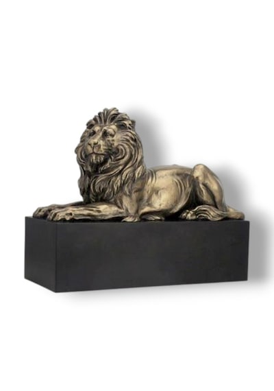 Veronese Koleksiyon Uzanmış Muhafiz Aslan Figür 17x22cm