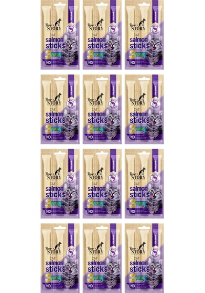 Cat Salmon Stick 12 Adet 3x5gr. Somonlu, Çubuk, Kedi Ödül Maması