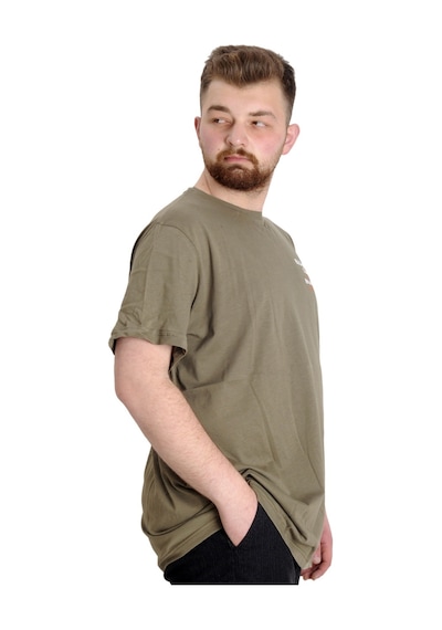 Mode Xl Büyük Beden Erkek T-Shirt Culture 23146 Haki 001