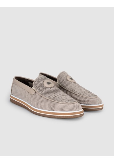 Cabani Bej Triko Loafer Erkek Ayakkabı