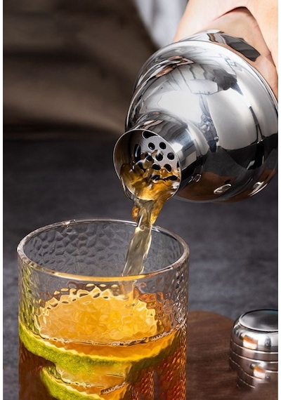 750 Ml Büyük Boy Shaker Kokteyl Hazırlama Kabı Bardağı Kokteyl Karıştırıcı Komple Çelik