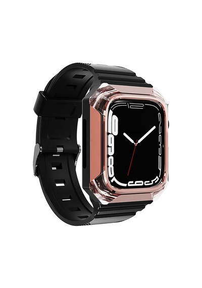 Watch 44mm Uyumlu Krd-88 Sert Pc Kasa Koruyuculu Uyumlu Frm Kordon Mavi