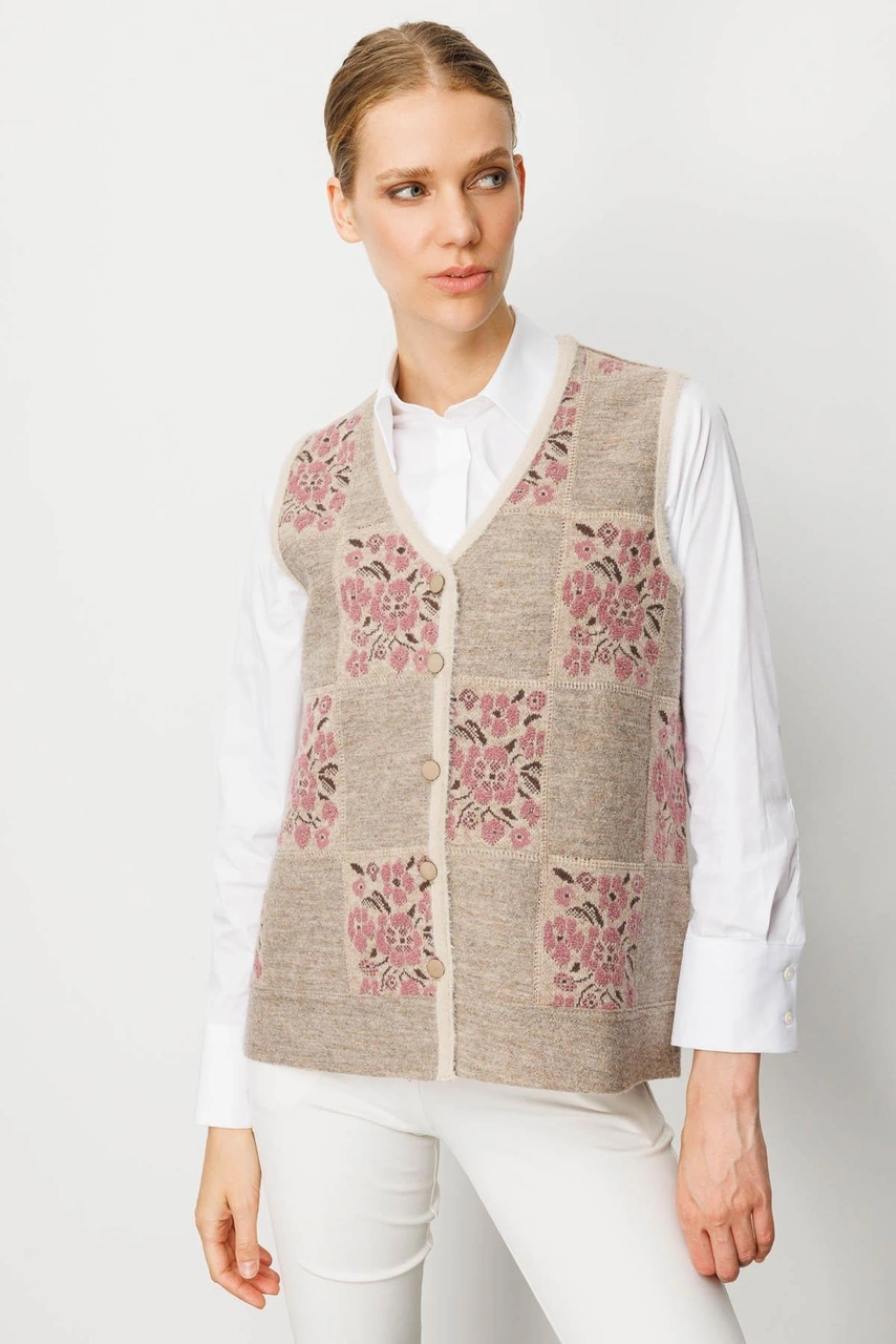 Desen Triko Kadın Pıtırcık Çiçekli Patchwork Keçe Yün Yelek Bej Y.g..kurusu Bej Y.g..kurusu Desen Triko Kadın Pıtırcık Çiçekli Patchwork Keçe Yün Yelek Bej Y.g..kurusu Bej Y.g..kurusu