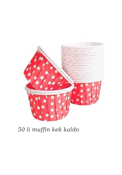 Li Renkli Muffin Ve Kağıdı Noktalı Kek Kalıbı Tek Kullanımlık Fırın Kağıdı Dayanıklı Pişirme Kabı Karı Diğer