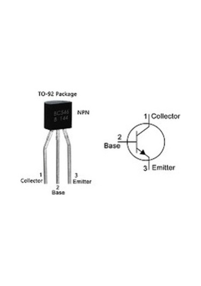 100 Adet Bc546 Transistör Bjt Npn To-92 100 Ma 45v