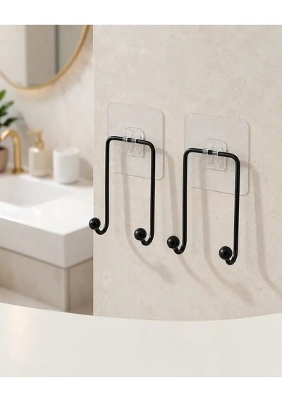 Astraltech 2'li Yapışkanlı Duvar Askısı Mutfak Banyo Çok Renkli