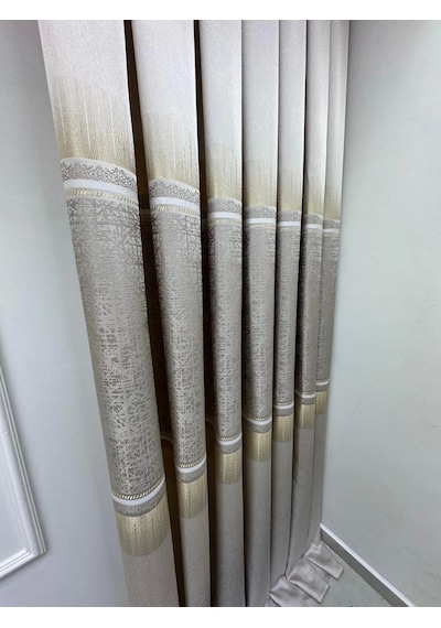 Nivemeshome Nilüfer V -5228 1/3 Sık Pileli Fon Perde Apm Vizon