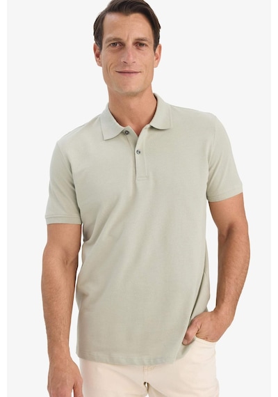 DeFacto %100 Pamuk Regular Fit Polo Yaka Kısa Kollu Basic Düz Pike Kumaş Tişört C1293AX25SPKH478